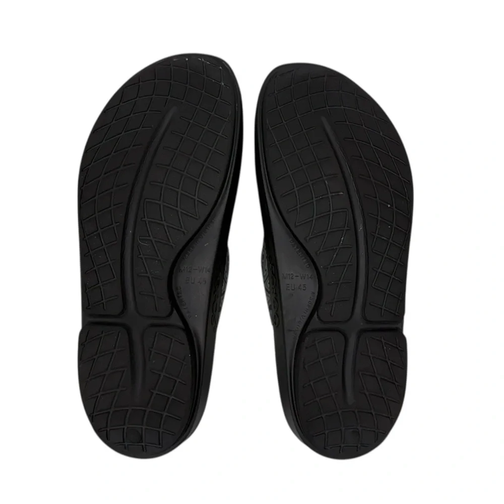 OOFOS Sport Slide Sandals Mens US 12 Gray Black  Camouflage Recovery Comfort
